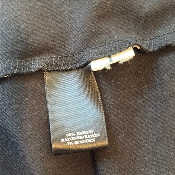 Ann Taylor Black Midi wrap Dress with White print size 2 - Picture 4 of 4